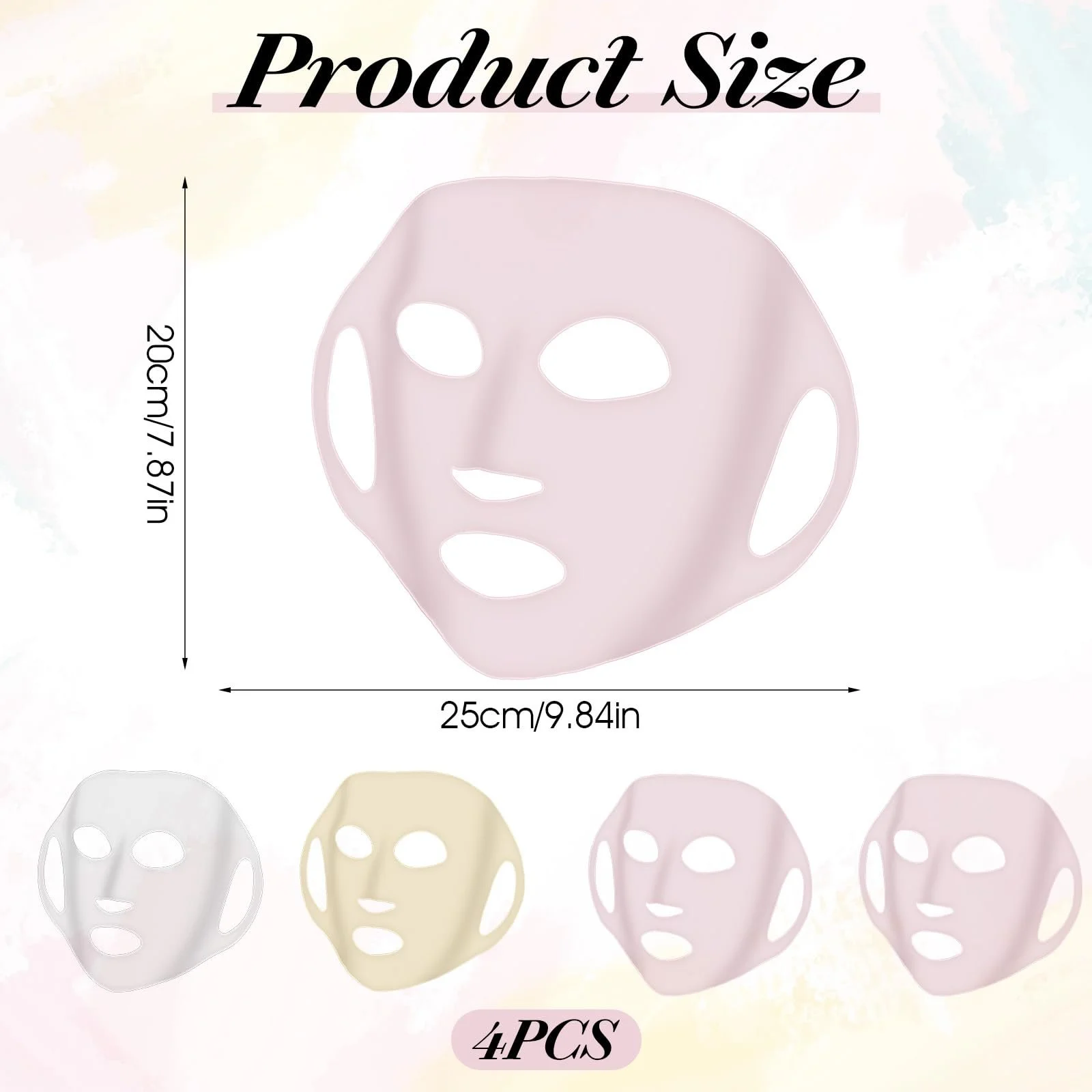 Маска для обличчя Oruola, 4 шт., силіконова, багаторазова маска, фото №3 Маска для обличчя Oruola, 4 шт., силіконова, багаторазова маска, фото №3