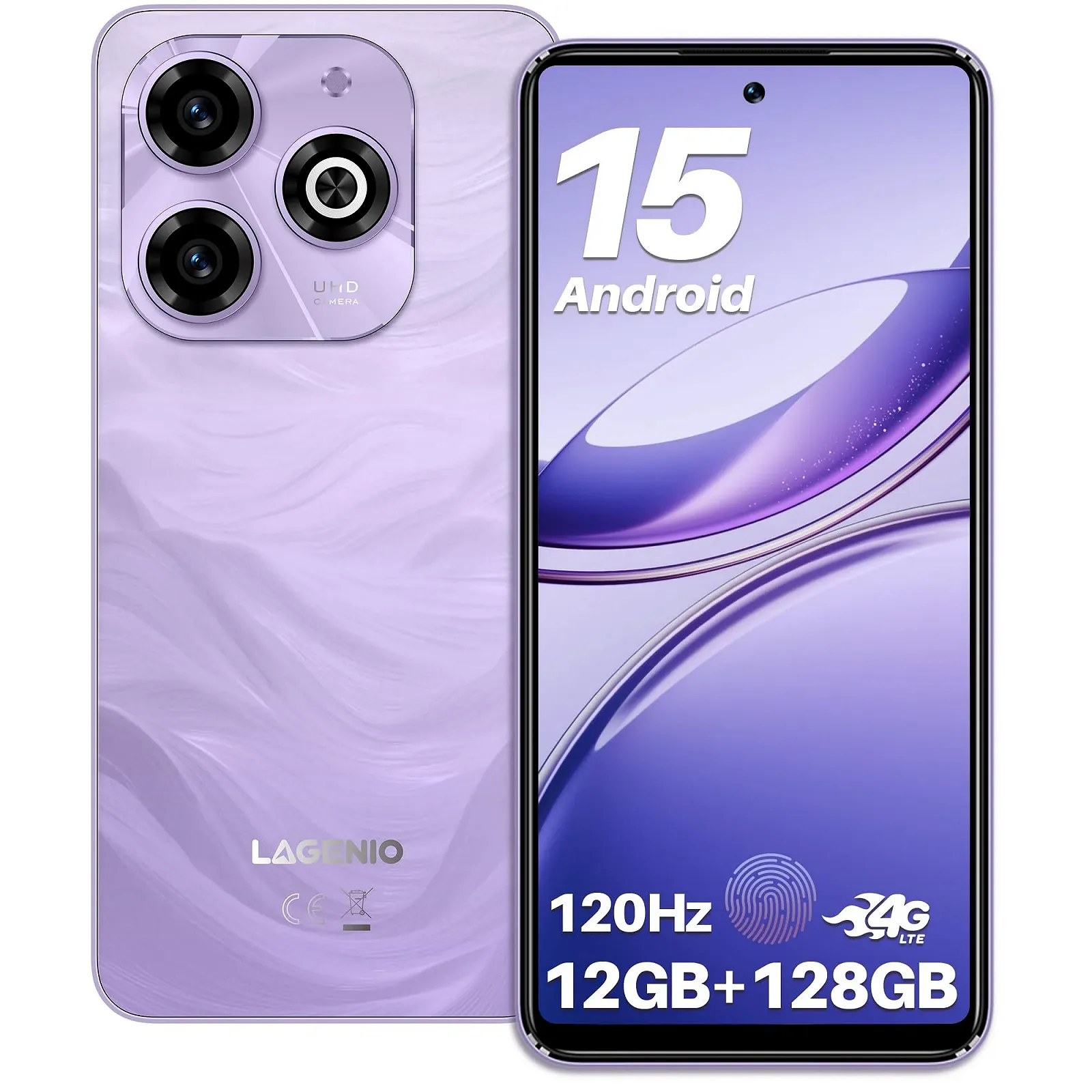 Смартфон LAGENIO A11 12GB RAM 128GB 4G Dual SIM Purple, фото №1