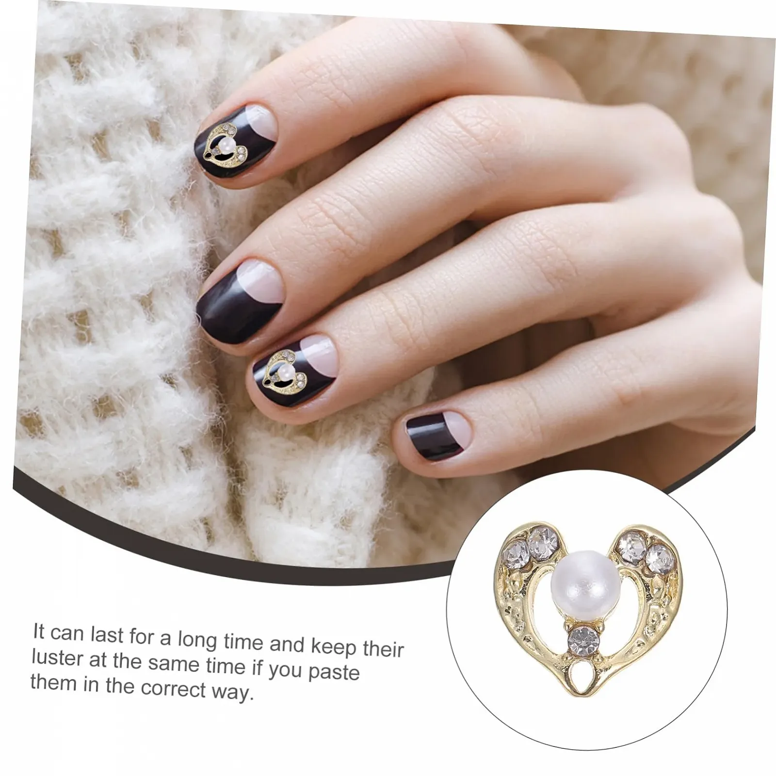 Прикраси MERRYHAPY 12 шт., серце, прикраси для манікюру, фото №9