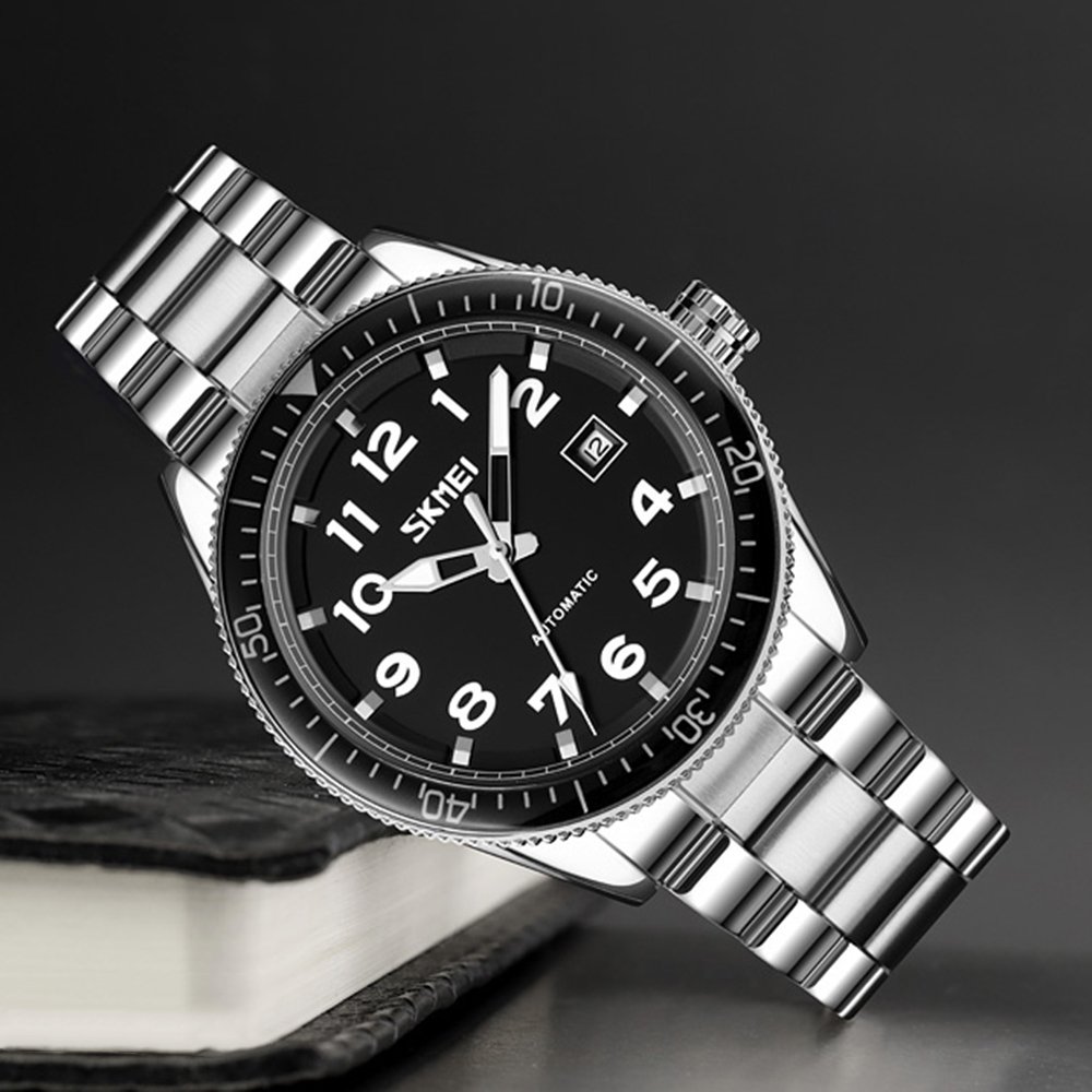 Годинник Skmei 9232SSIBK Silver/Black-steel strap, фото №4