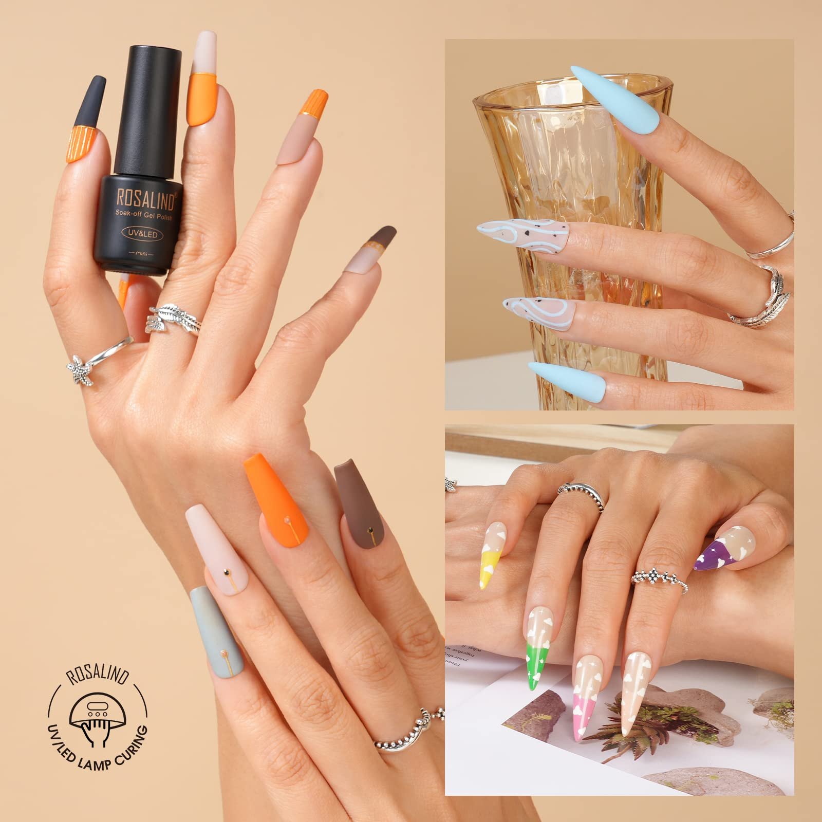 Набор гель-лаков ROSALIND-48 цветов для профессионального и домашнего маникюра, фото №4 Набор гель-лаков ROSALIND-48 цветов для профессионального и домашнего маникюра, фото №4