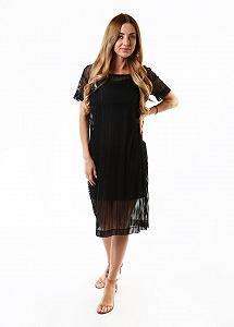 Платье inDresser M Черный (IN-F0224Ю025Б-Black) synthetic.ua - Фото 1