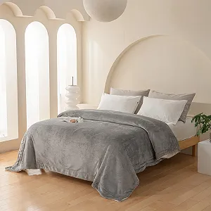 Плед Good Nite Флисовый Шерпа Мягкий Серый, King, 200 x 230 см synthetic.ua - Фото 1