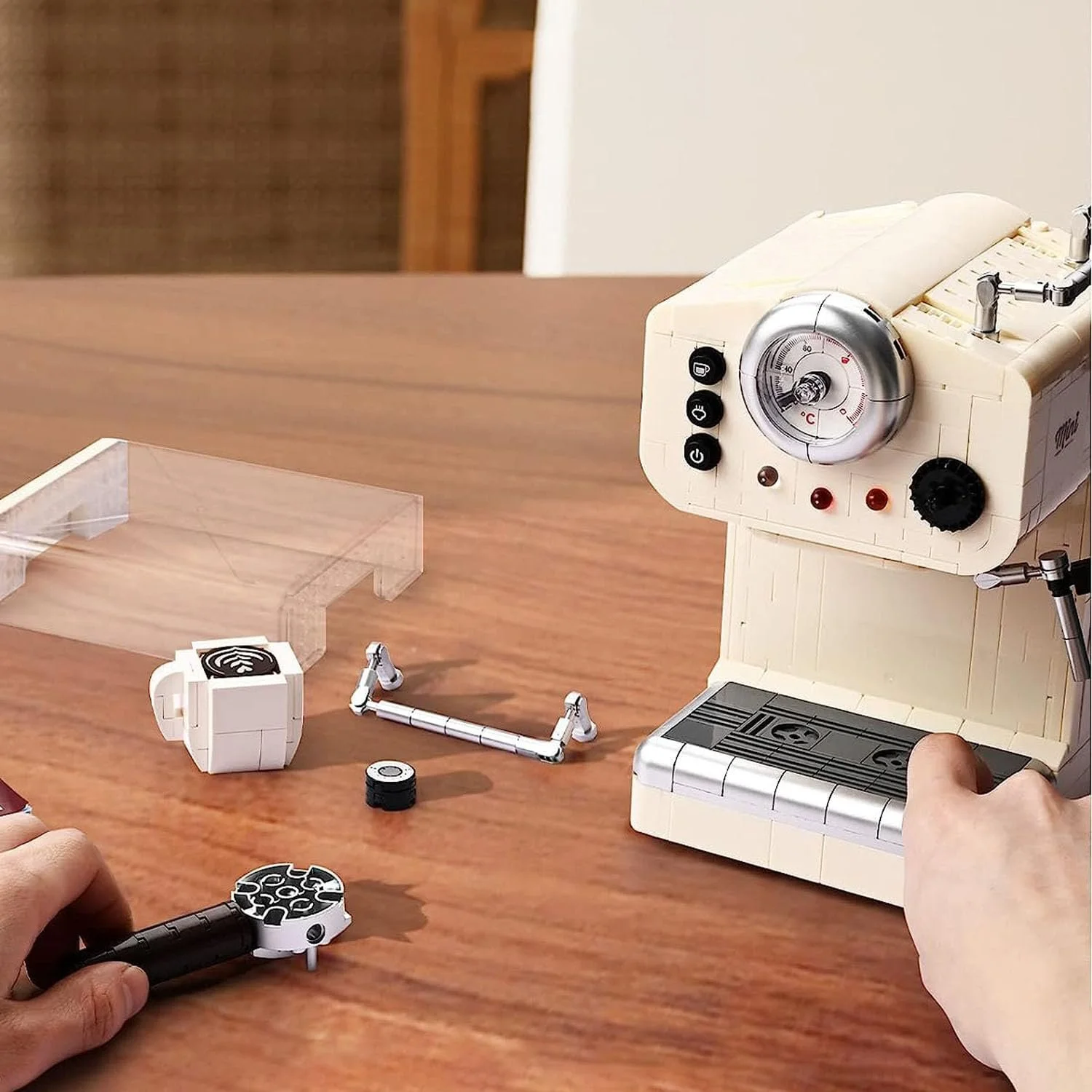 Конструктор Кофемашина YILETKC Модель 678 деталей Коллекционный кухонный набор MOC, фото №6