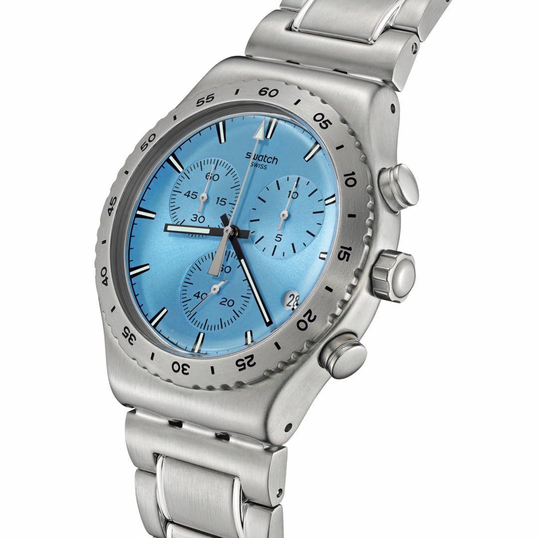 Годинник для спорту Swatch That's SO Peachy YVS528G Світло-блакитний, фото №2