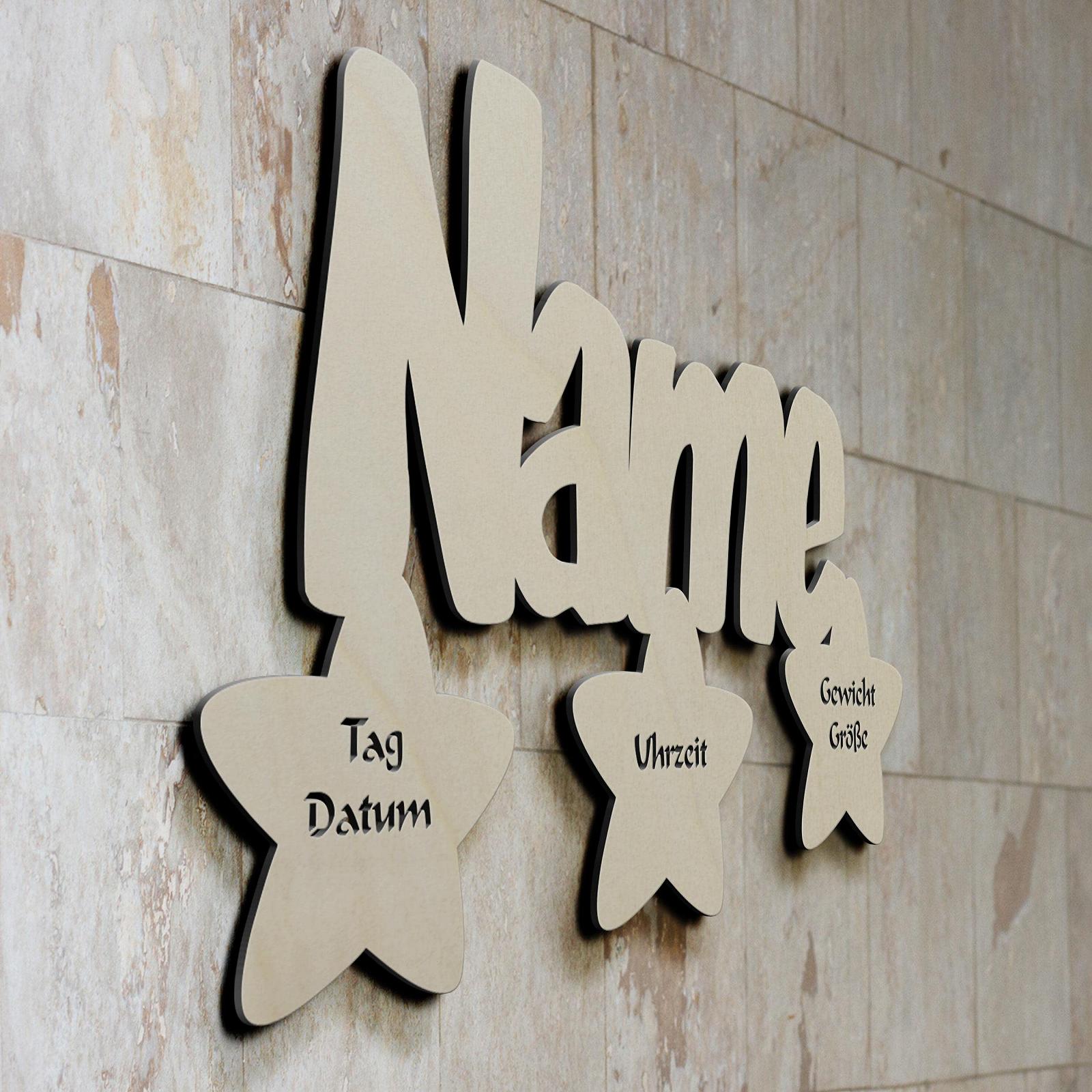 Настенная лампа Schlummerlicht24 LED Подарки на крещение Звезда с именем, фото №2