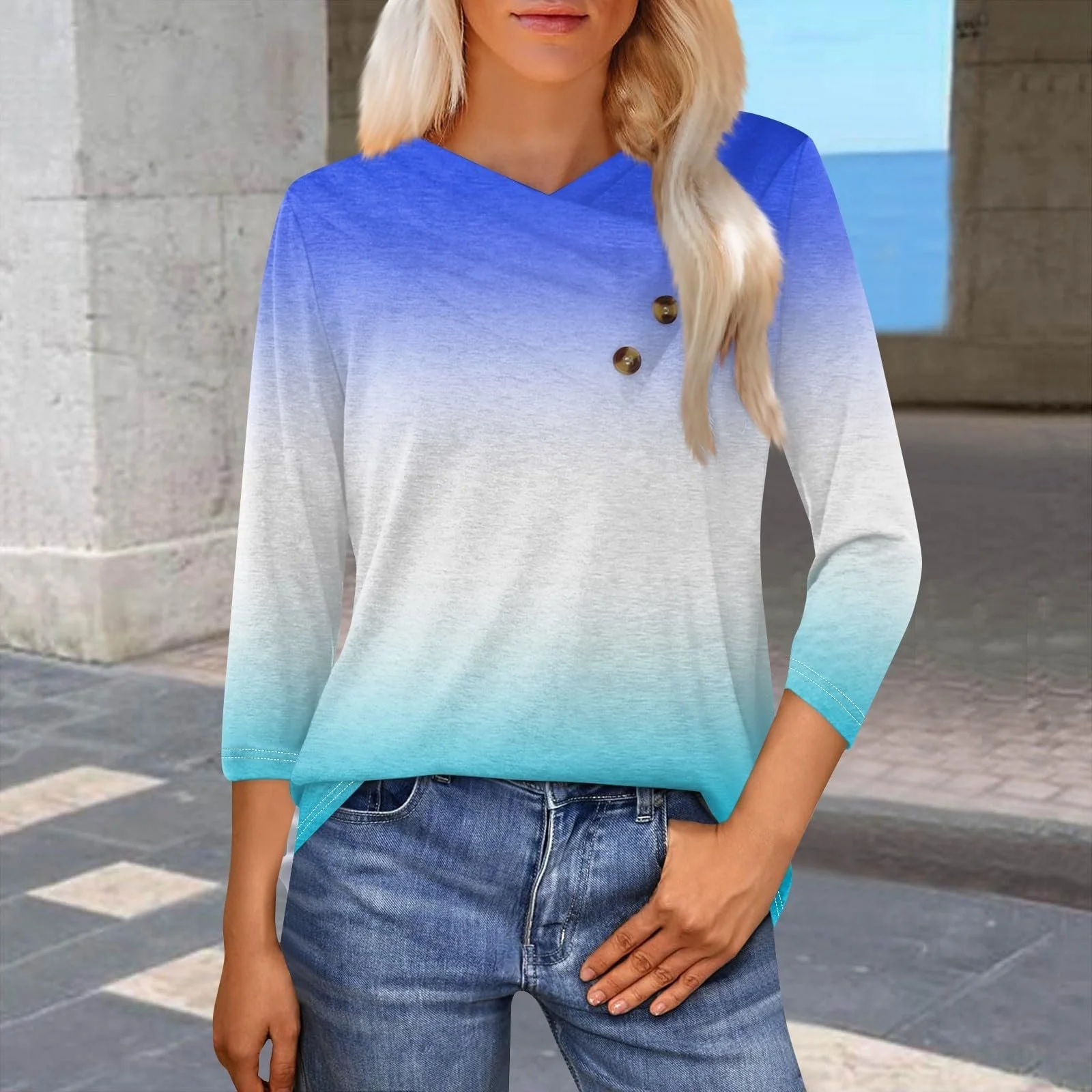 Футболка Женская Plein Весна V-образный вырез, фото №2