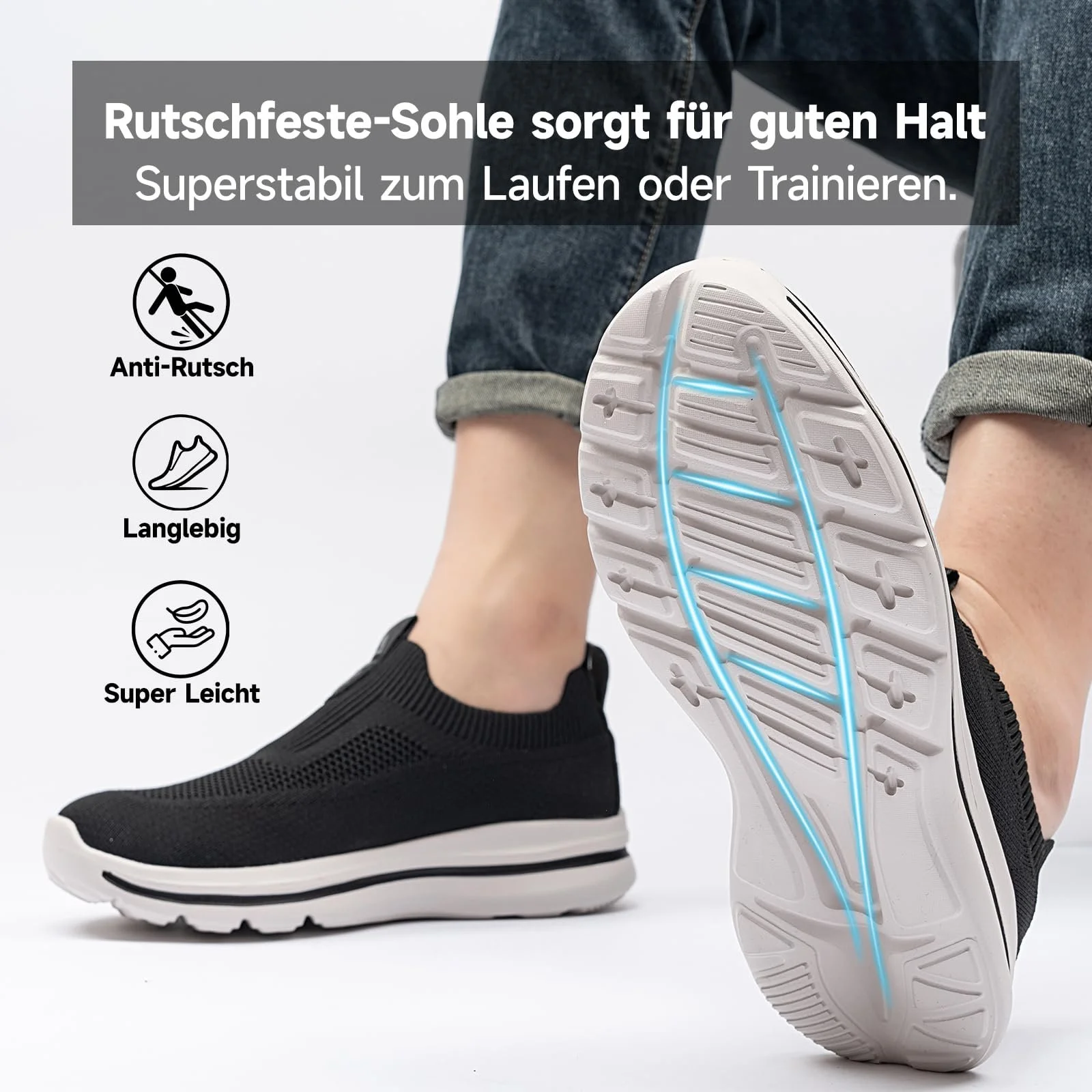 Чоловічі Сліпони Кросівки ODCKOI Сітчасті Дихаючі Зручні Спортивні Легкі, фото №3