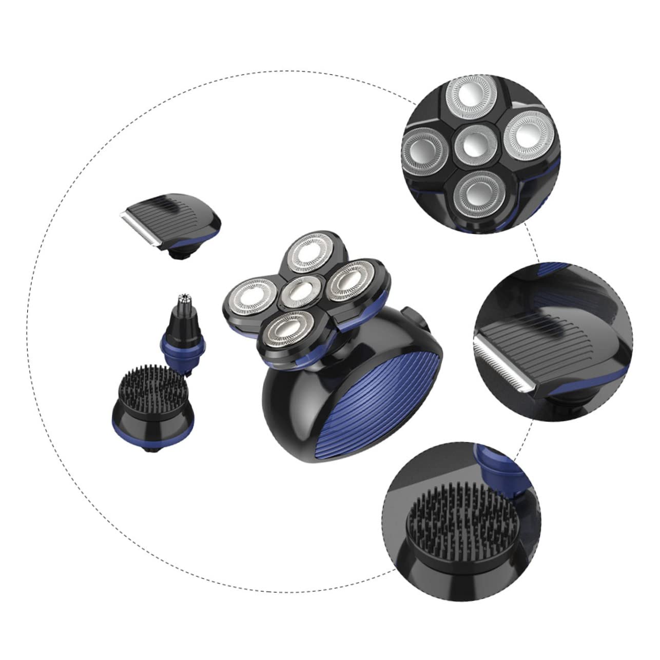 Машина Beavorty для гоління голови з олійною насадкою Мужской тример USB для бороди та голови Набір з 3, фото №2