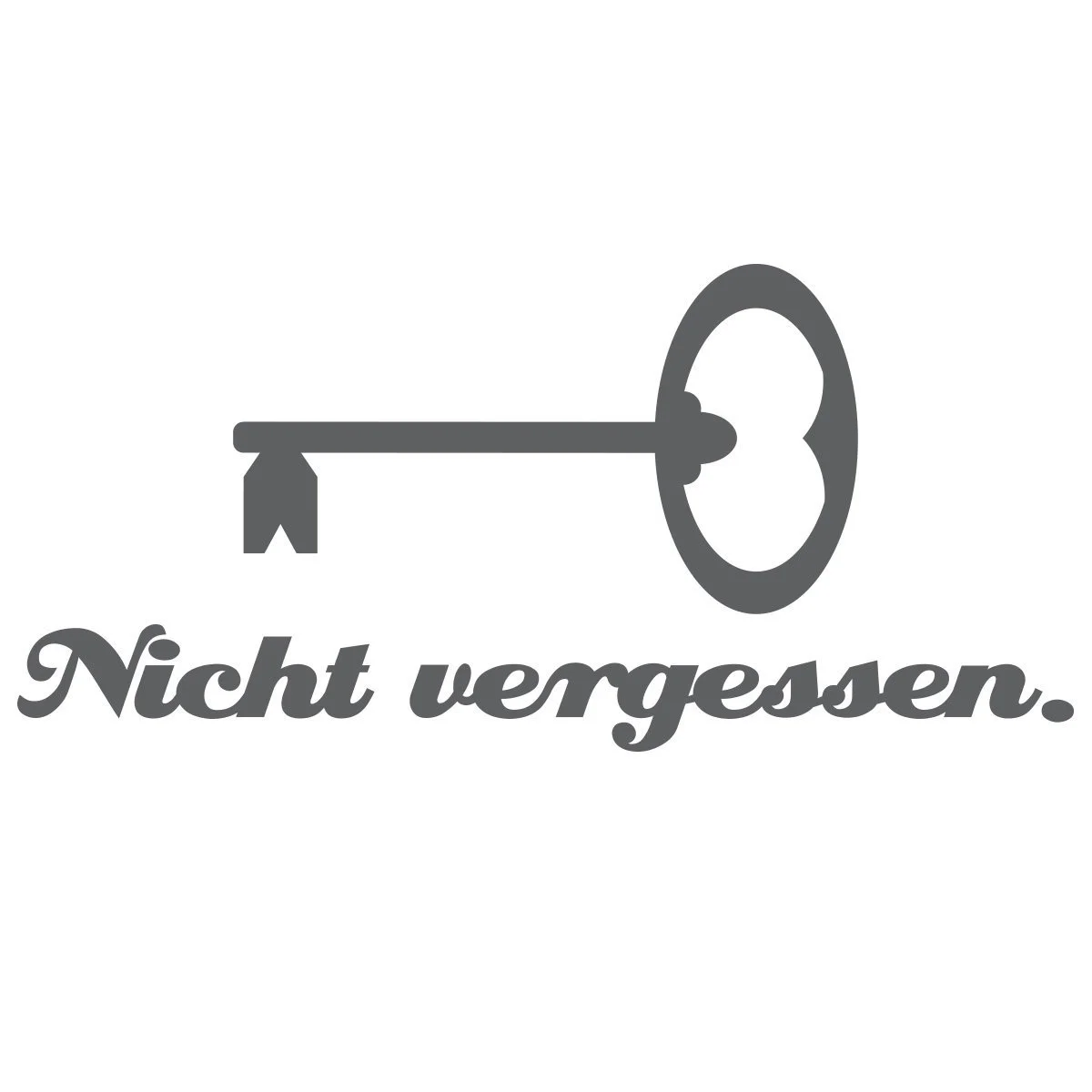 Наклейка на стену WANDKINGS "Не забудь ключи" 40 x 18 см Темно-серая, фото №3