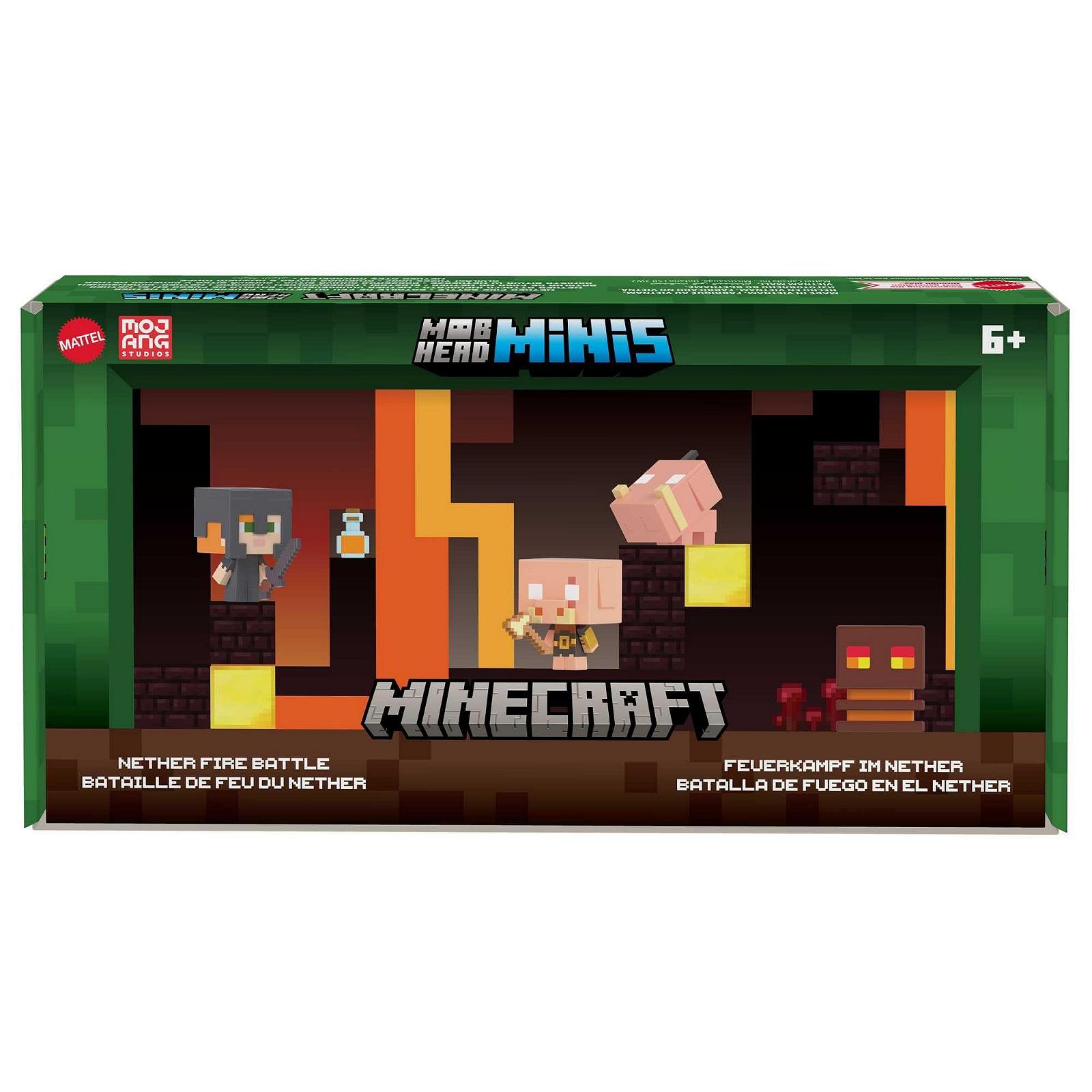 Набор фигурок Minecraft Netherstory Pack - Mob Head Mini Set с 4 фигурками и аксессуарами, фото №5