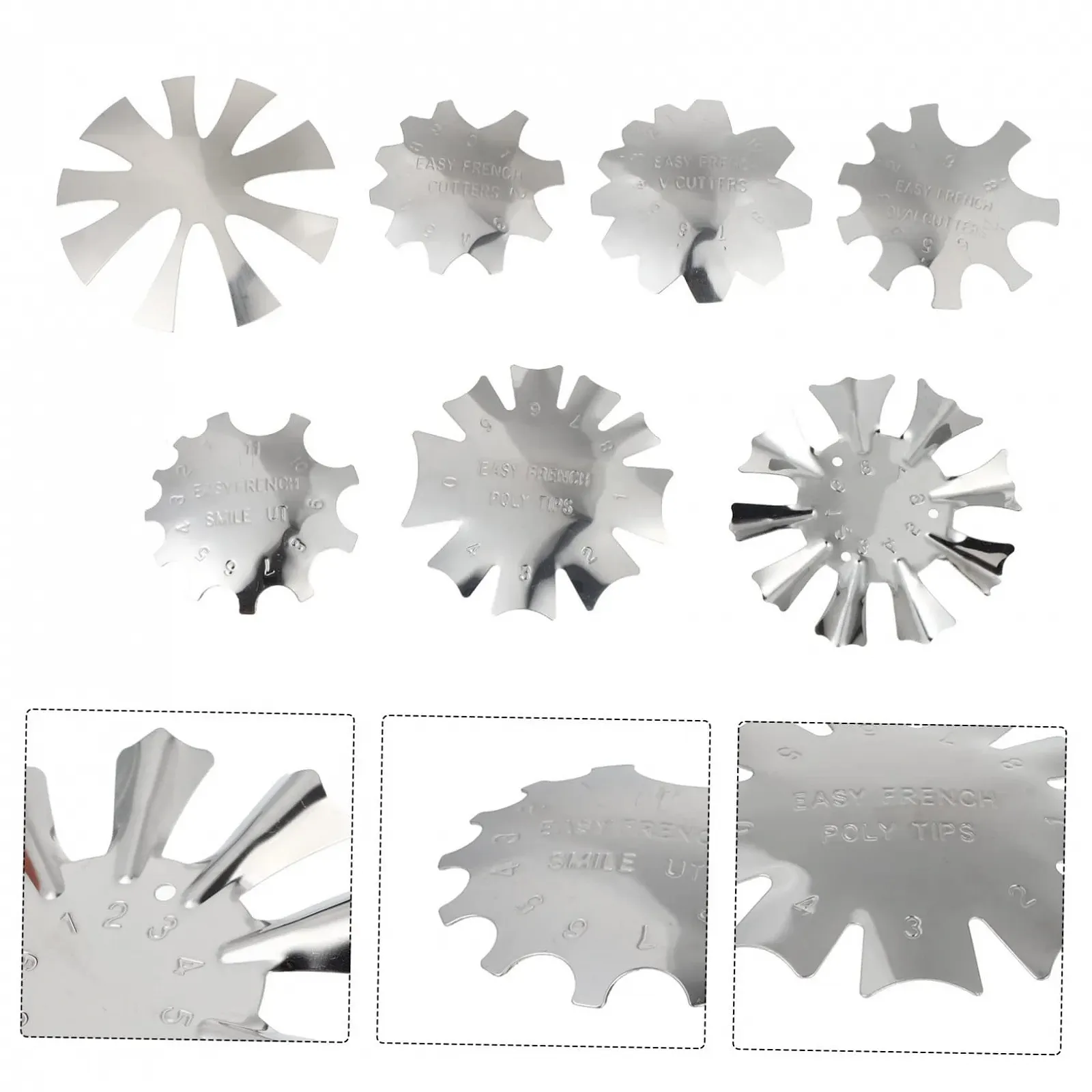 Трафареты для ногтей WRITWAA 7 шт. Многоразовый, фото №4