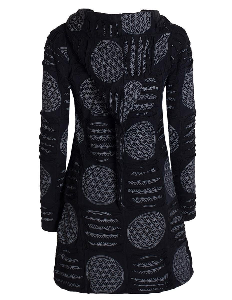 Женская длинная теплая куртка Hippie Coat с заостренным капюшоном Vishes - Alternative Clothing, фото №2