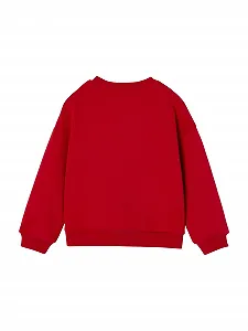 VERTBAUDET Толстовка для девочки Рождественский бант с пайетками synthetic.ua - Фото 1