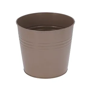 Балконні кашпо Mojawo Набір з 4 шт. Оцинковані Ø17 x 15 см Коричневі synthetic.ua - Фото 1