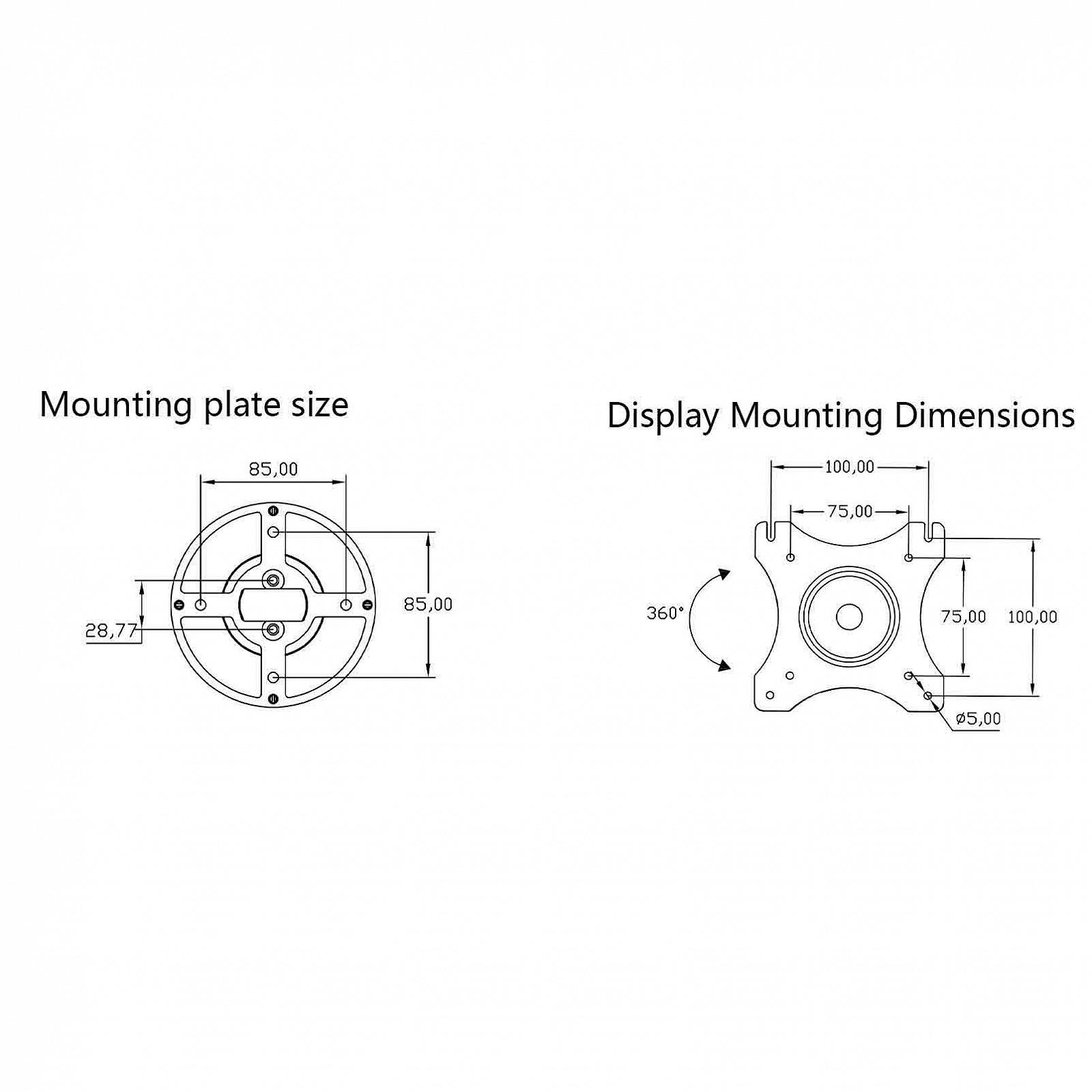 Підставка для монітора Настільна з одним кронштейном для екранів 15-32 дюйми Срібляста, фото №3