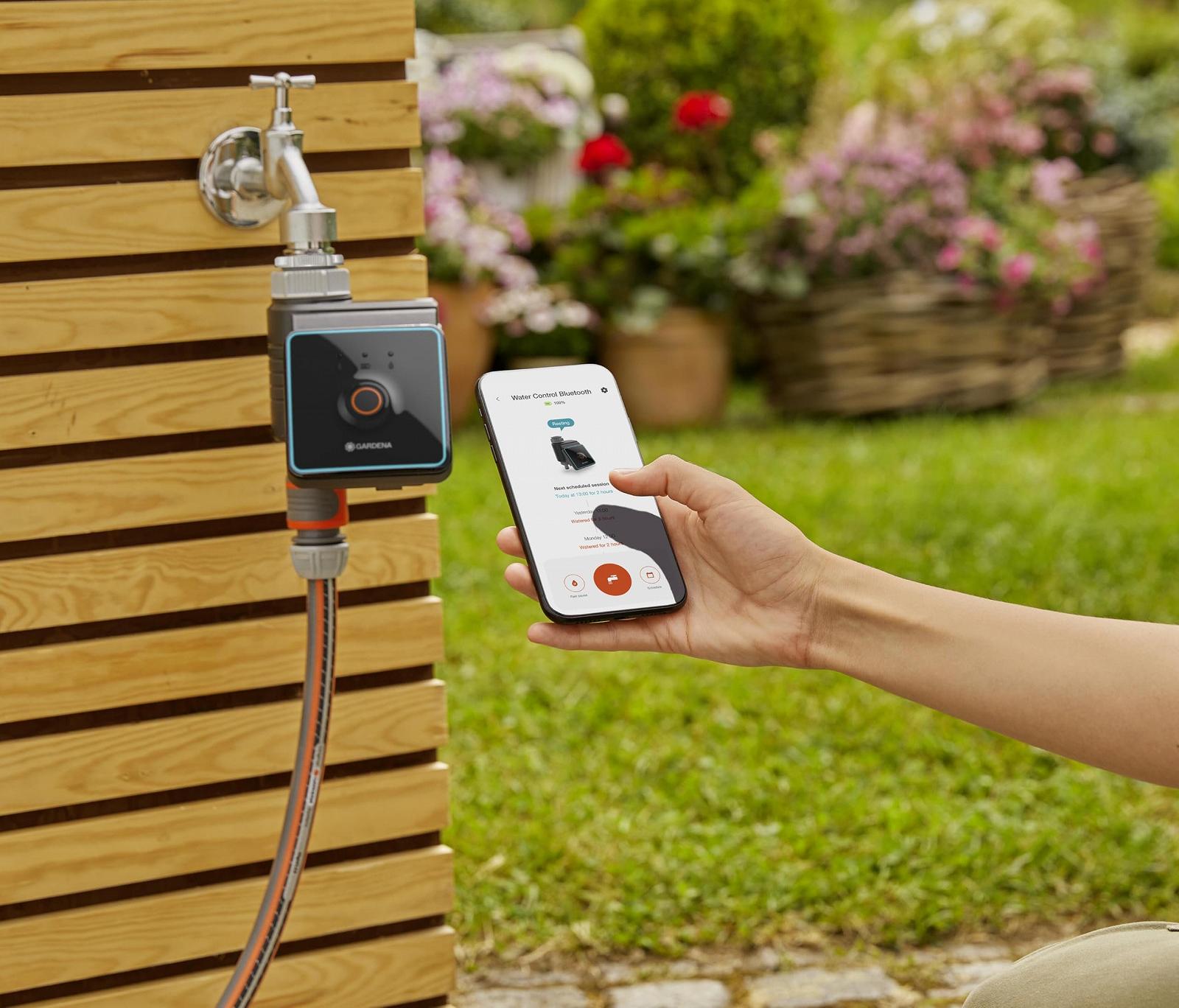 Контроллер, таймер полива Gardena Bluetooth App Water Control 01889-20 автоматический 3 графика 10 м диапазон, фото №2