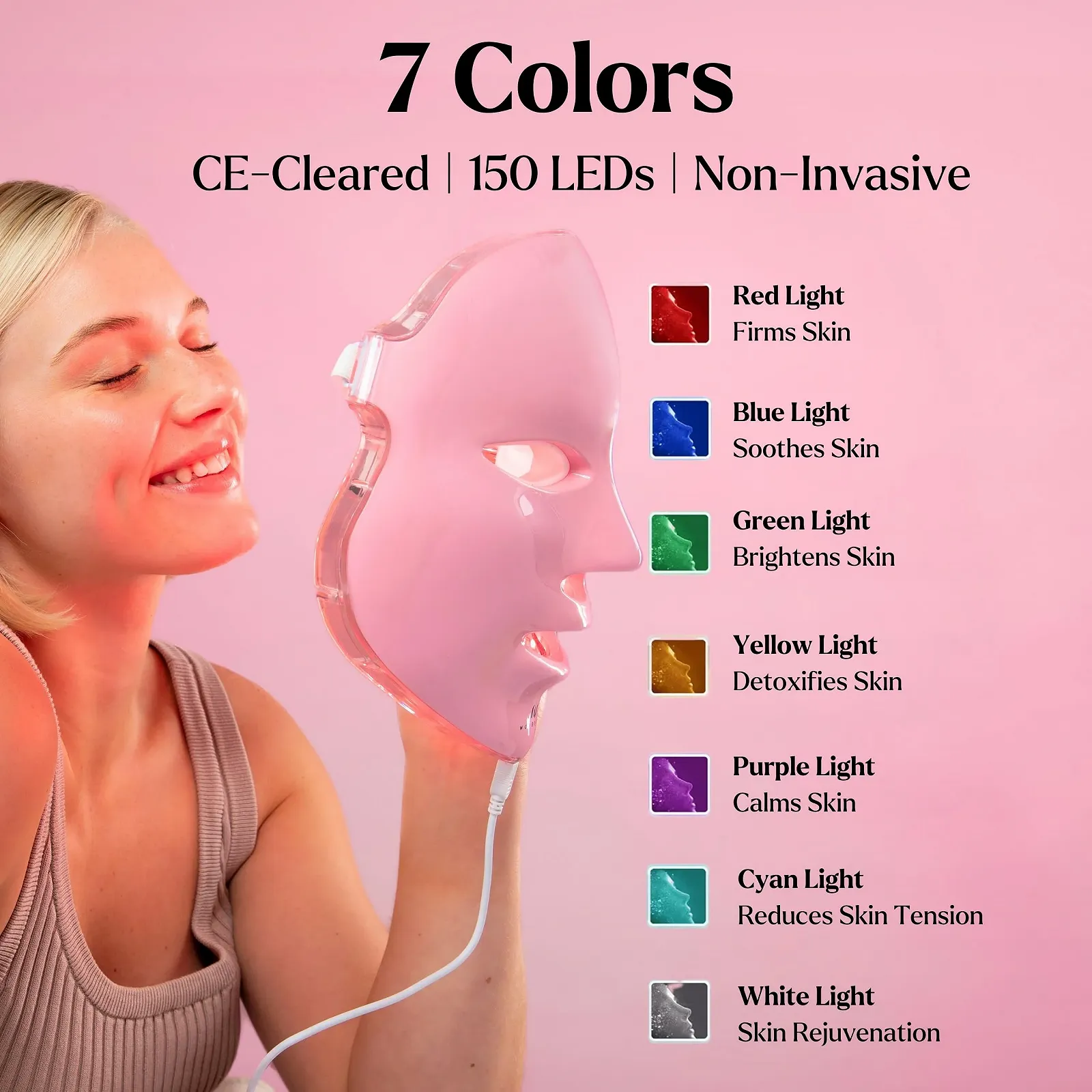 LED Маска для обличчя Premium з червоною світловою терапією Dermglo 1, фото №9