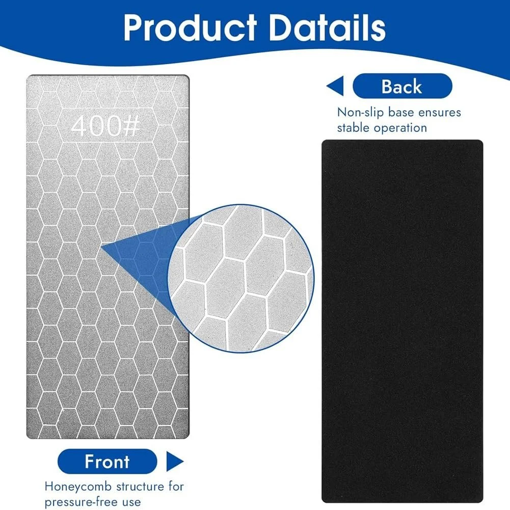 Точильні камені алмазні двосторонні (5 шт.) з нековзкою основою, фото №4 Точильні камені алмазні двосторонні (5 шт.) з нековзкою основою, фото №4