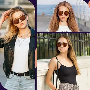 Поляризовані сонцезахисні окуляри Perkanion, круглі, жіночі, захист UV400, котяче око, ретро, вінтажні synthetic.ua - Фото 1