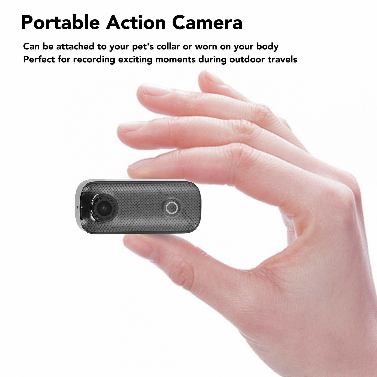 Екшн-камера Cosiki для домашніх тварин, підвісна з магнітною задньою частиною, 1080P, високої роздільної здатності, мала екшн-Екшн-камера для подорожей на відкритому повітрі (чорний), фото №5