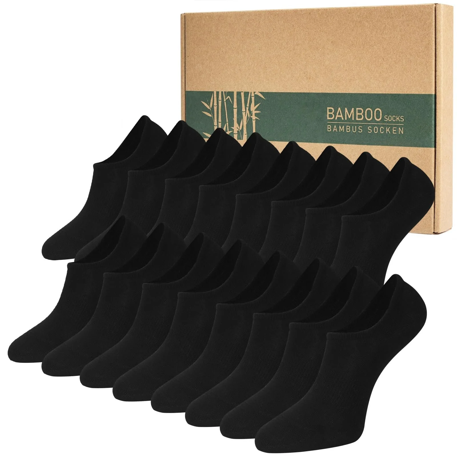 Спортивные носки Мужские Женские Бамбуковые Носки-следки 8 пар Дышащие Спортивные Носки, фото №1