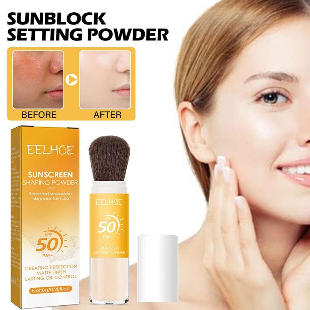 Пудра Мінеральна сонцезахисна фіксуюча SPF 50, напівпрозора мінеральна пудра-кисть, фото №7