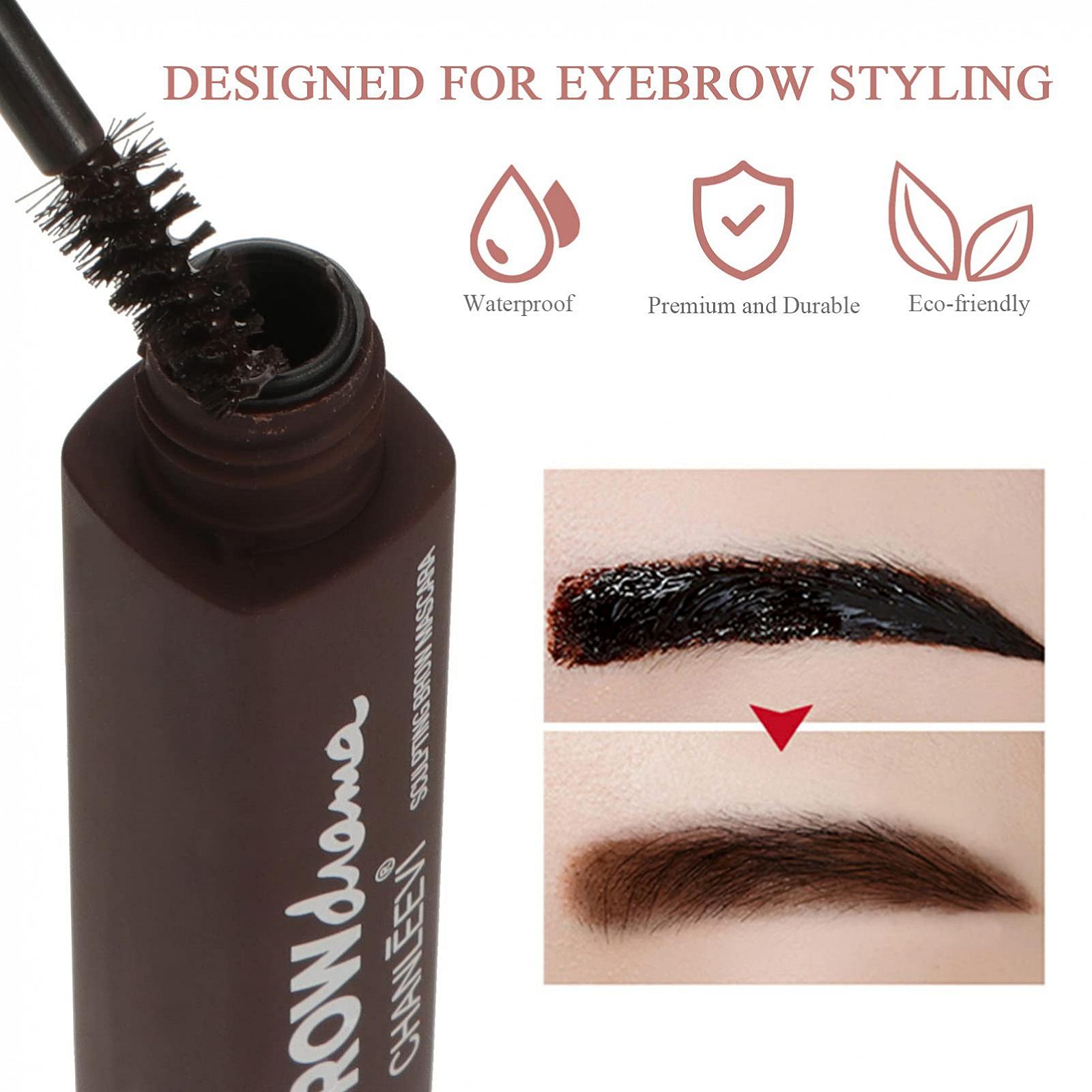 Крем-гель для бровей FRCOLOR 9 шт трёхцветный натуральный долгосрочный пластик, фото №6