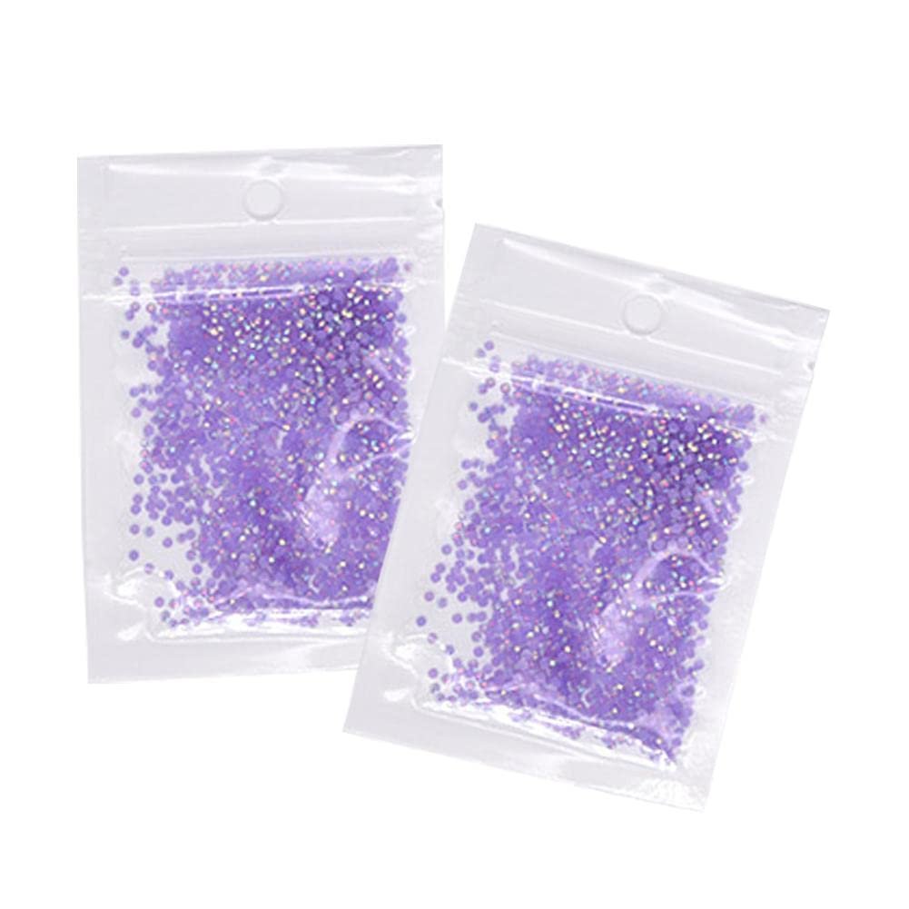 Стрази для нігтів 2-5 мм, 2000 шт, кристали, плоска задня частина, фото №3