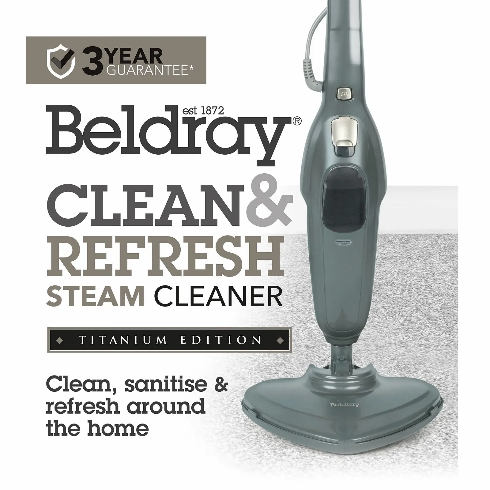 Парова швабра Beldray Clean & Refresh BEL01986VDE 1300W 350 мл, фото №3 Парова швабра Beldray Clean & Refresh BEL01986VDE 1300W 350 мл, фото №3