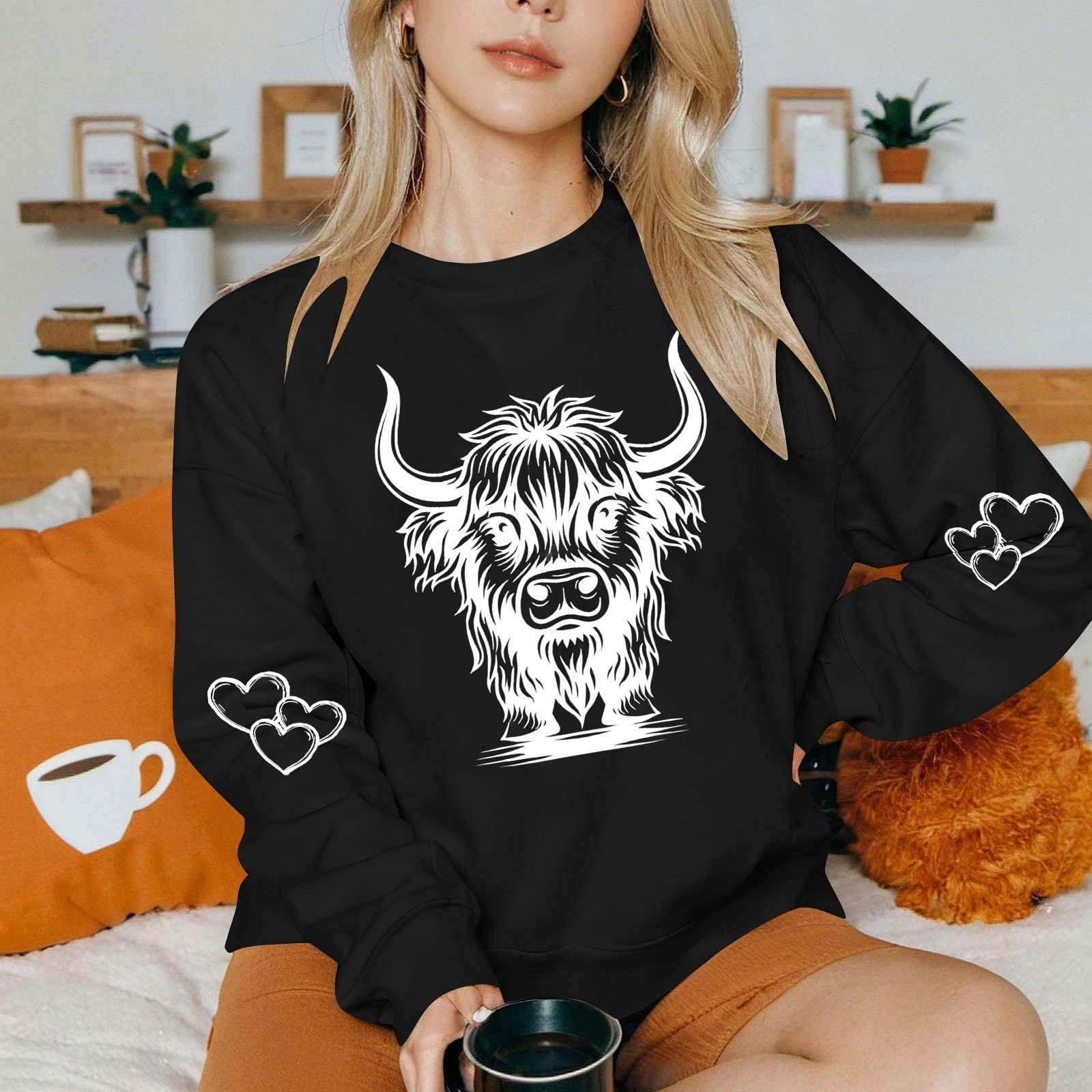 Лонгслив Komiseup Basic Круглый вырез Мода Животные мотивы M 12, фото №6