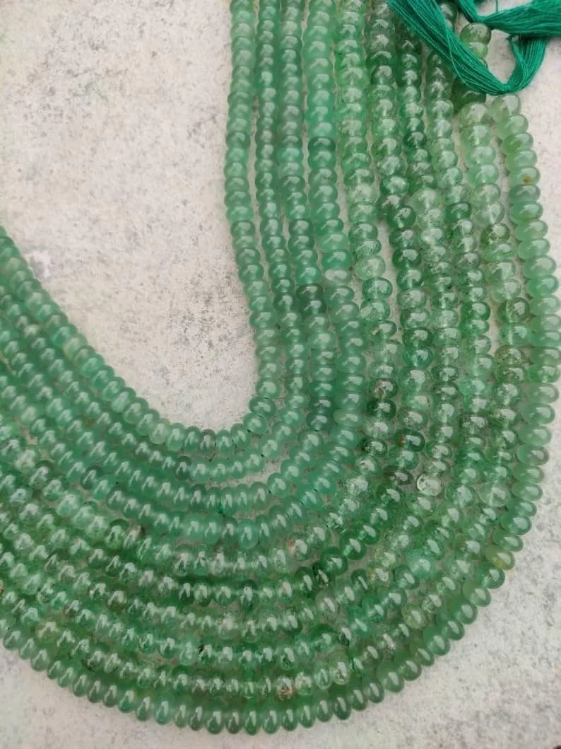 Круглые бусины из натурального зеленого клубничного камня, гладкие, 6-6,5 мм, нить длиной 33 см бусины из драгоценных камней для ожерелья и браслета, фото №2