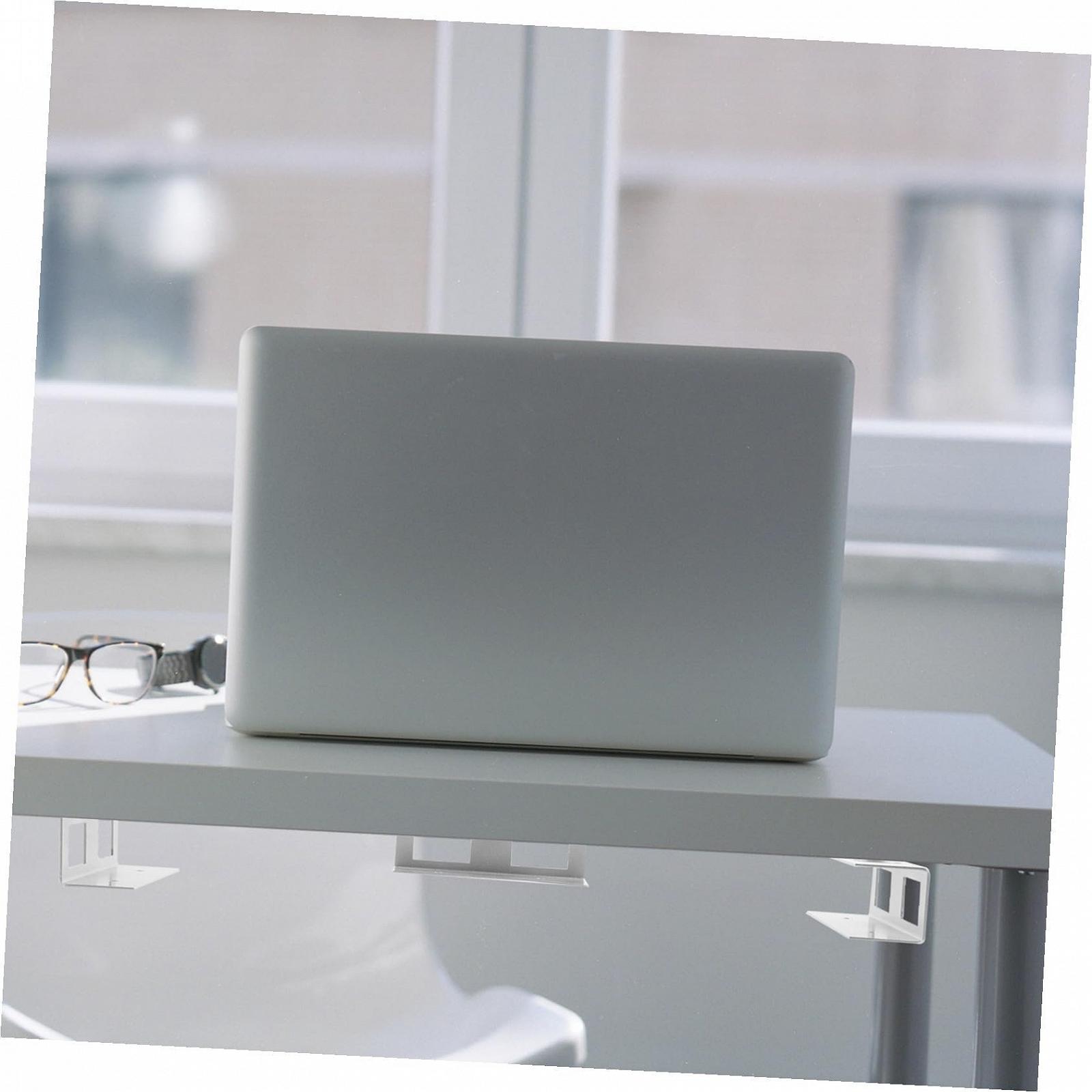 Подстольный держатель для ноутбука Металлическая полка для экономии места Монтаж под столом Безопасное хранение ноутбука и планшета Простая установка для офиса и домашнего офиса, фото №4