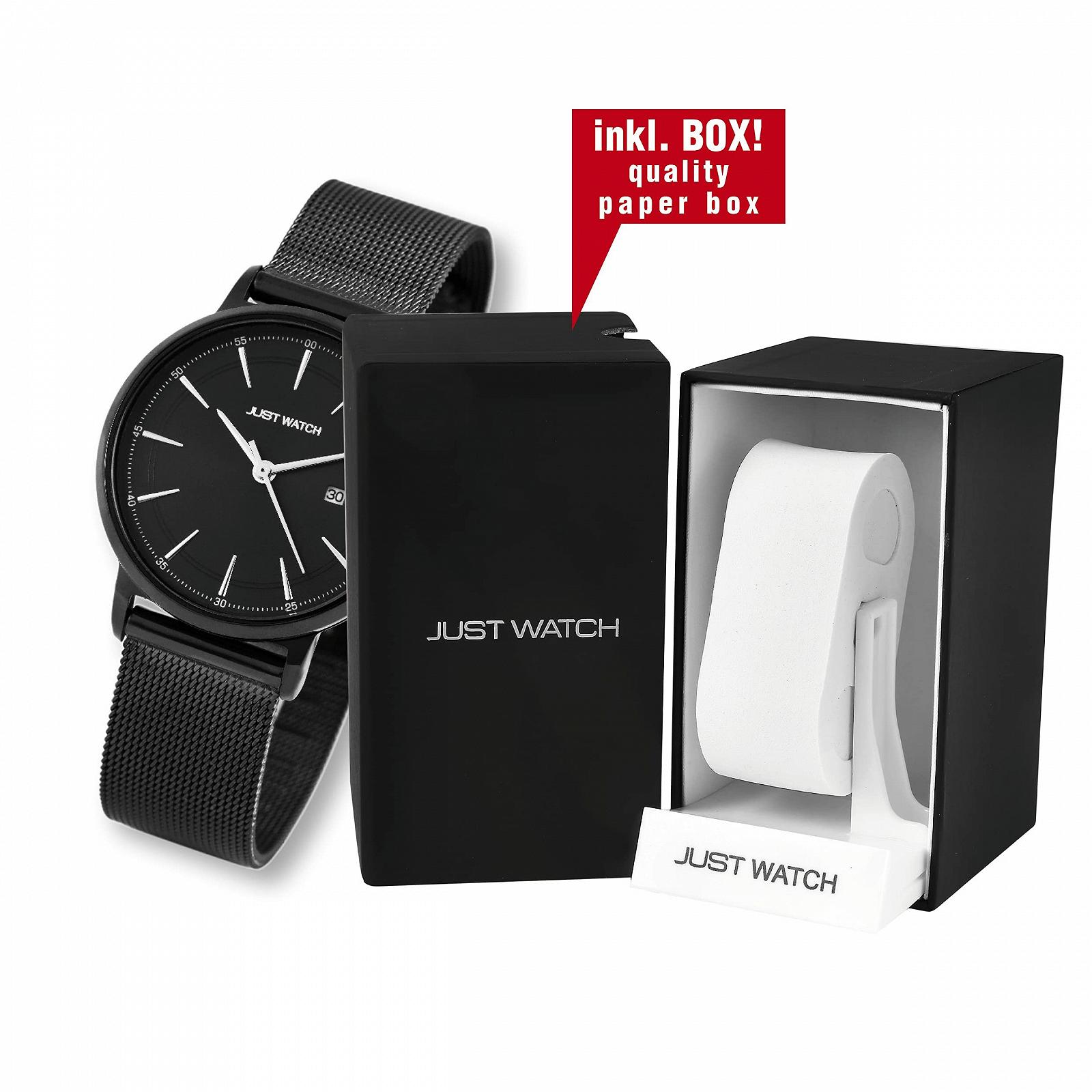 Женские часы Just Watch Миланский ремешок JW10083, нержавеющая сталь, дата, аналоговый, кварцевый, фото №7