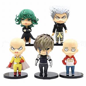 Набір фігурок One Punch Man, 5 шт. Аніме фігурка Сайтами, фігурка Торнадо, іграшка Генос, статуї з ПВХ, модель аніме One Punch Man, колекційні прикраси, 9,5-11 см - Фото 1