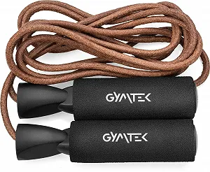 Скакалка Gymtek Leather Skipping Rope 275 см шкіряна з підшипниками та пінистими ручками швидкісна ціна на synthetic.ua - Фото 1 Скакалка Gymtek Leather Skipping Rope 275 см шкіряна з підшипниками та пінистими ручками швидкісна synthetic.ua - Фото 1