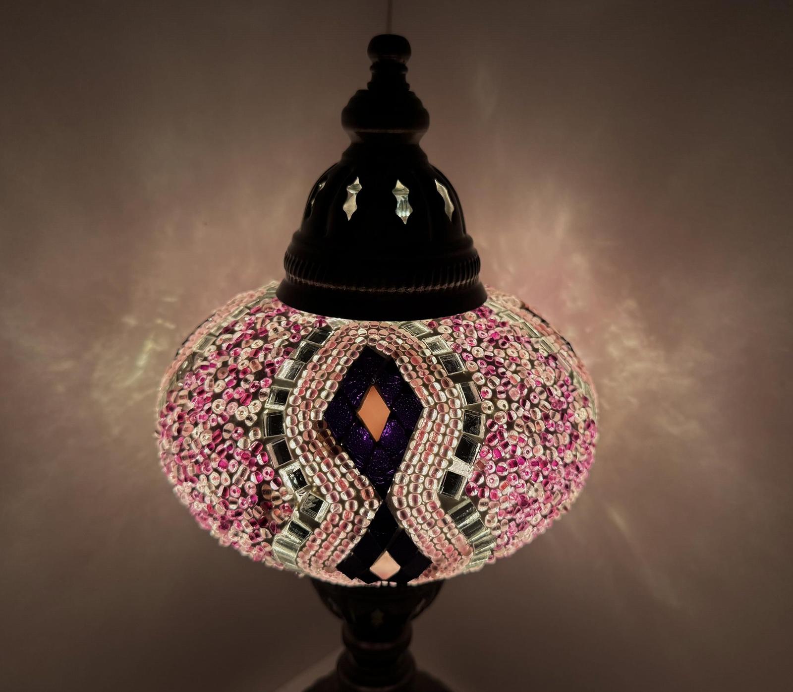 Настільна лампа Samarkand Lights Mosaic M Пурпурна, фото №2