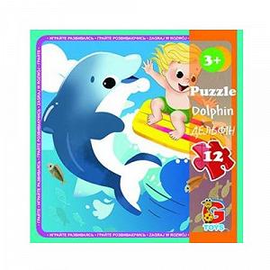 Пазлы В океане дельфин 12 элементов [tsi173478-TSI] - Фото 1