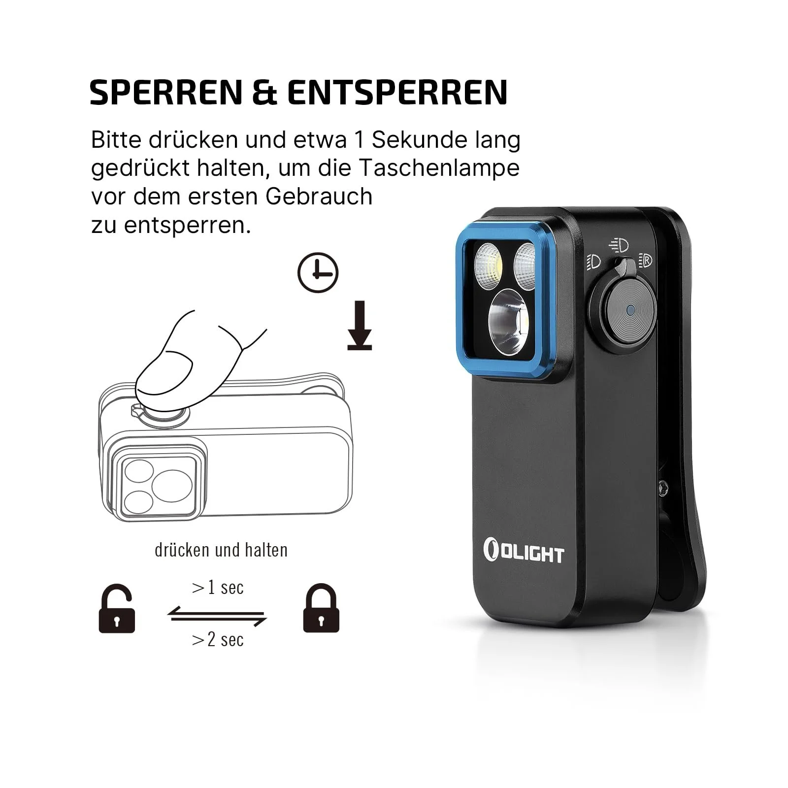 Фонарь Olight Oclip Pro Mini LED с рассеянным светом, сфокусированным светом и красным светом 500 LM Яркий USB-C аккумуляторный фонарик, клипса IPX6, маленький мигающий фонарик для бегунов, кемпинга и чрезвычайных ситуаций, фото №6