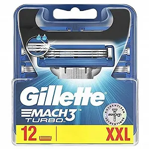 Лезвия для бритвы Gillette Mach3 Turbo 12 шт. - Фото 1