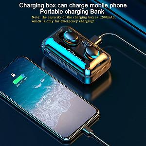 Бездротові навушники HiFi Стерео Глибокий Бас Bluetooth 5.1 Сенсорне Шумозаглушення Міні Вкладиші Мікронавушники IP7 Водонепроникні LED Дисплей synthetic.ua - Фото 1
