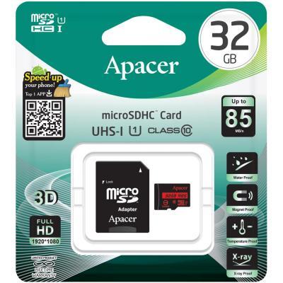 Карта памяти Apacer 32GB microSDHC Class 10 UHS-I U1 AP32GMCSH10U5-R, фото №3 Карта памяти Apacer 32GB microSDHC Class 10 UHS-I U1 AP32GMCSH10U5-R, фото №3