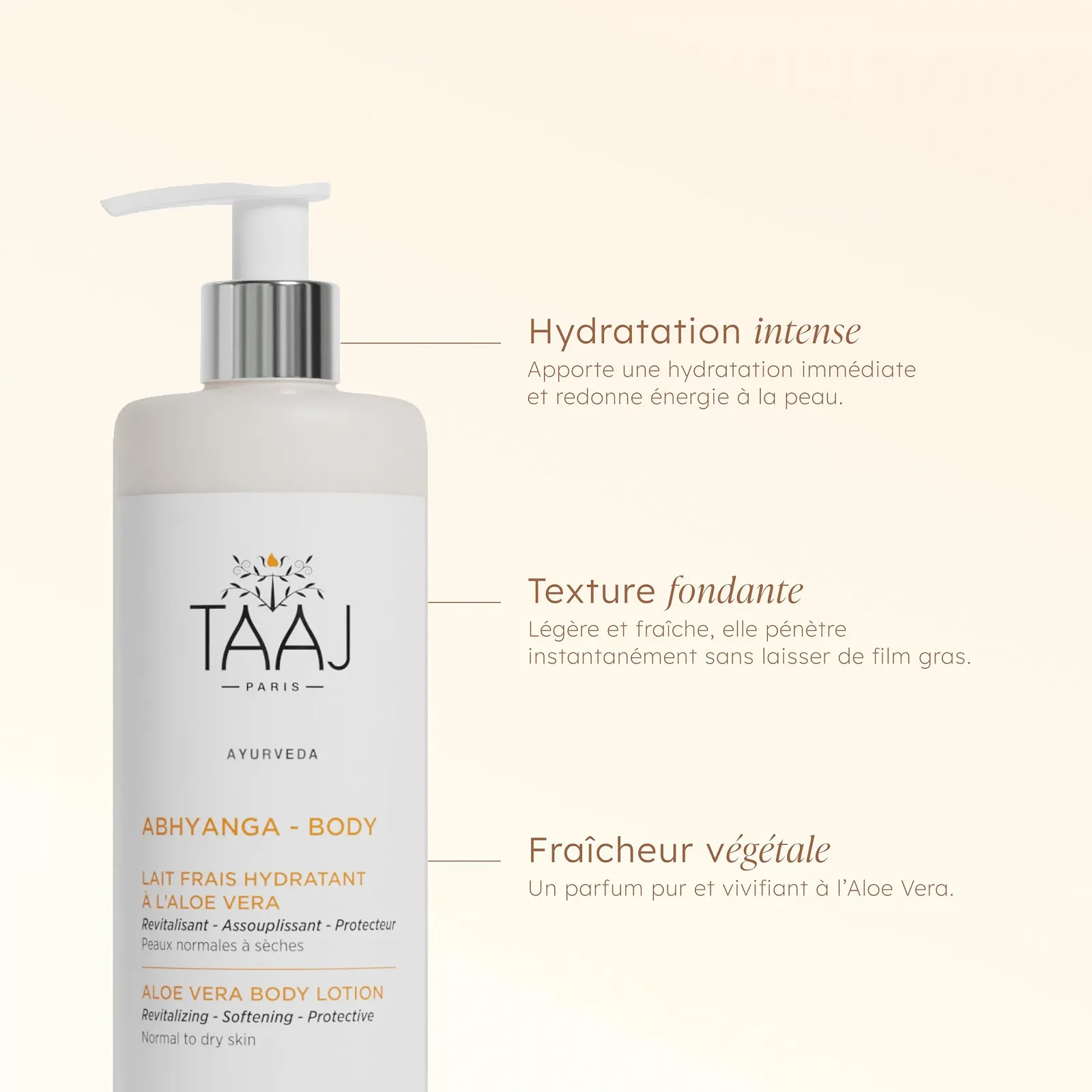 Молочко для тіла TAAJ ABHYANGA Зволожуюче з алое вера, фото №2 Молочко для тіла TAAJ ABHYANGA Зволожуюче з алое вера, фото №2