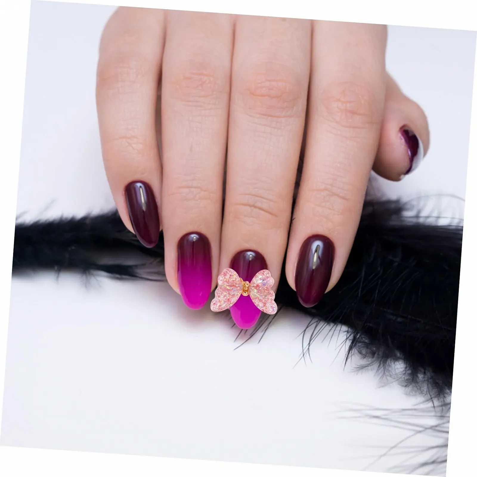 Прикраса для нігтів POPETPOP Метелик смоли та металу, фото №3