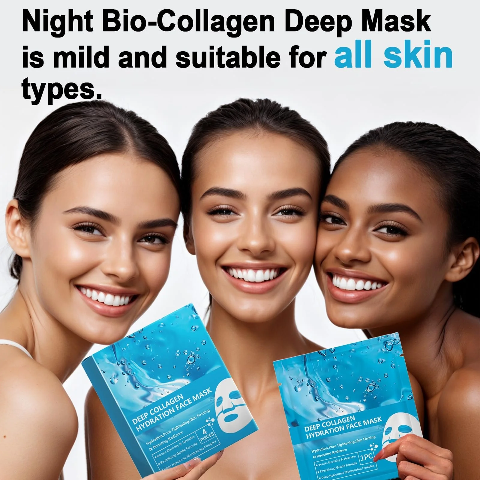 Маска Колагенова Organic, 4 шт, Зволоження, Підвищення пружності, Для всіх типів шкіри, фото №6 Маска Колагенова Organic, 4 шт, Зволоження, Підвищення пружності, Для всіх типів шкіри, фото №6