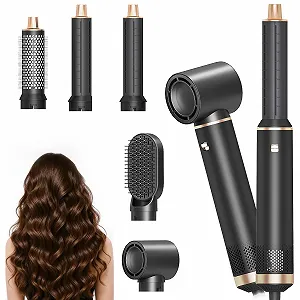 Фен-щітка Dryhsip 5-in-1 Hair Styler Класичний чорний - Фото 1