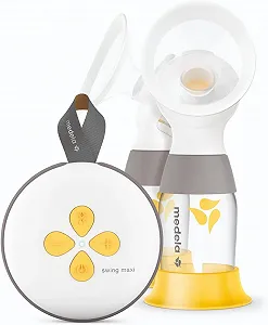Електричний молоковідсмоктувач Medela Swing Maxi Double / З накладками для грудей PersonalFit Flex / Технологія 2-фазного зціджування Medela / Білий - Фото 1