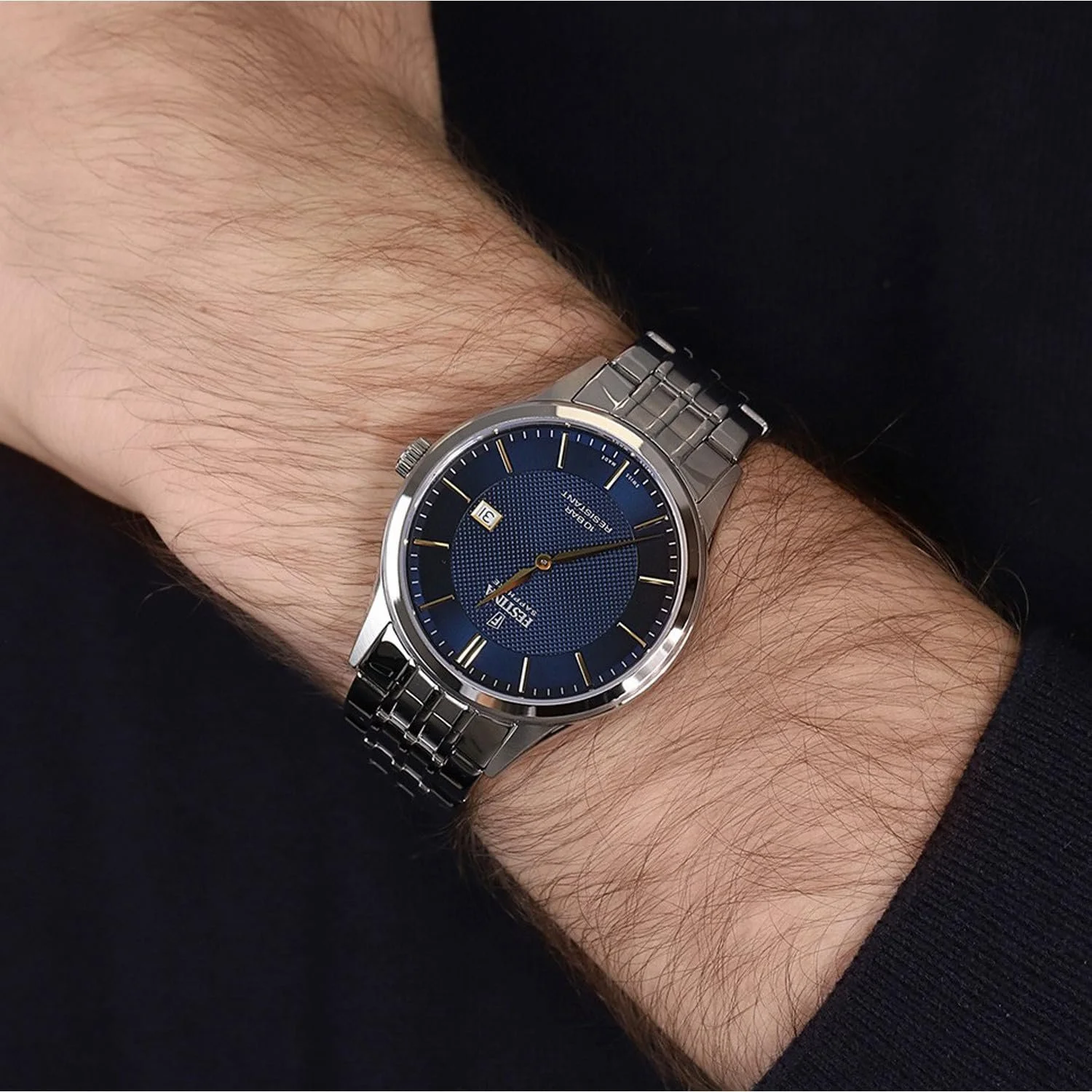 Чоловічий годинник Festina Swiss made F20005/3 сріблястий корпус з нержавіючої сталі, фото №2