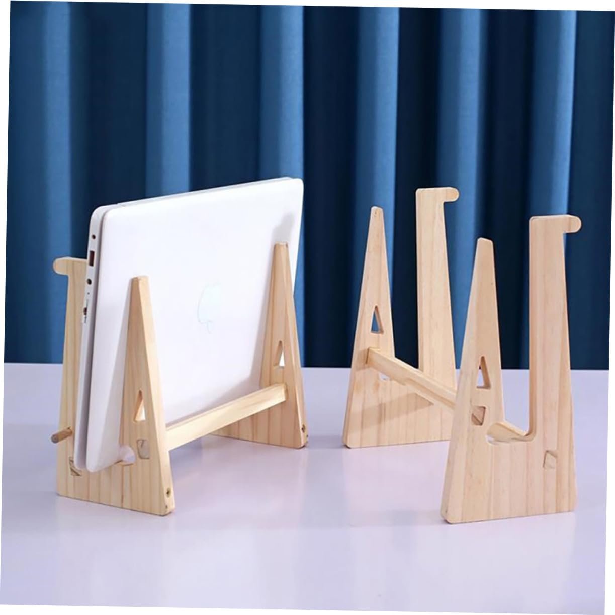 Подставка для ноутбука Sewroro Эргономичная Подставка для компьютера Настольный держатель для ноутбука с вентиляцией Нескользящая и стабильная для лучшей осанки, фото №2