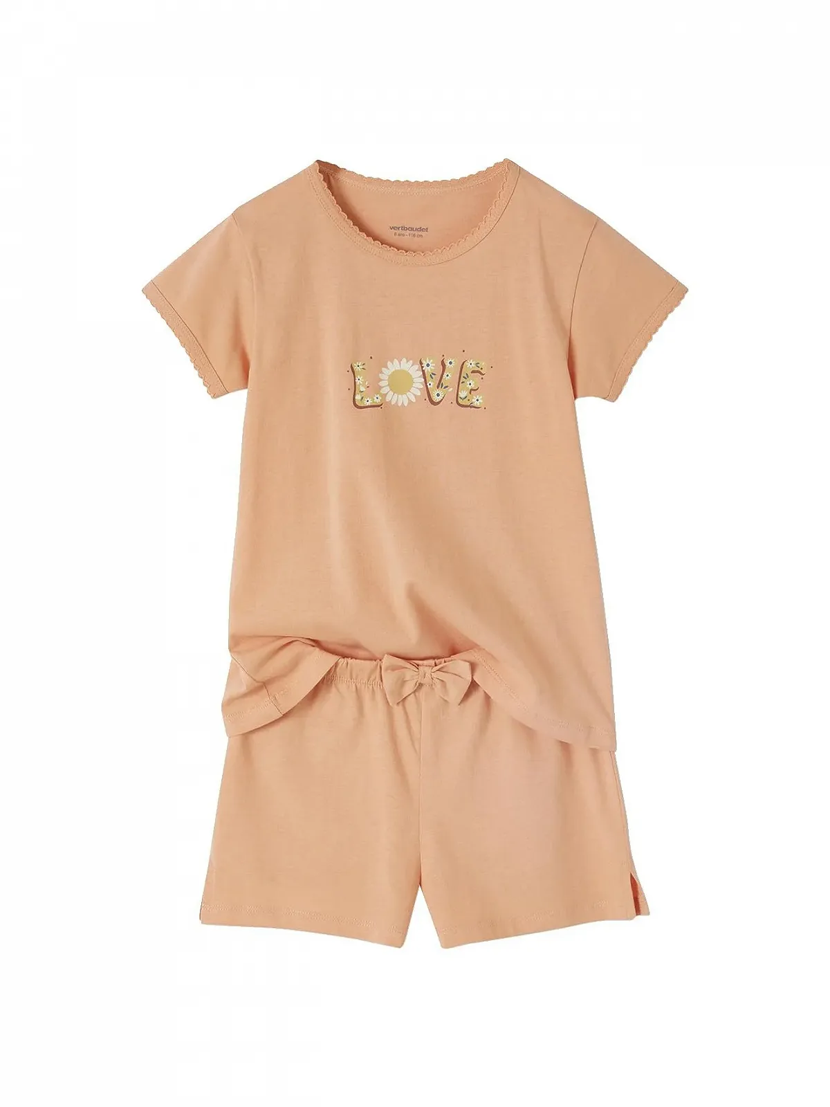 Комплект піжам VERTBAUDET, 2 шт., з ребристого трикотажу для дівчаток, короткий, фото №4 Комплект піжам VERTBAUDET, 2 шт., з ребристого трикотажу для дівчаток, короткий, фото №4